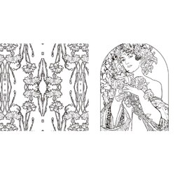 ヨドバシ Com Mucha Coloring Book アルフォンス ミュシャのぬりえ 単行本 通販 全品無料配達