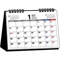 ヨドバシ Com 月曜始まりシンプル卓上カレンダー B6ヨコ 16年 単行本 通販 全品無料配達