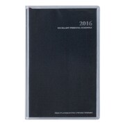 845 ビジネス手帳小型版4 [2016年4月始まり 見開き1週間セパレートタイプ 月曜始まり 手帳判小型 クリアカバータイプ 黒]