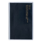 846 ビジネス手帳小型版1 [2016年4月始まり 見開き1週間レフトタイプ 月曜始まり 手帳判小型 クリアカバータイプ 黒]