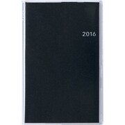 801 ビジネス手帳2 [2016年4月始まり 見開き1週間レフトタイプ 月曜始まり 手帳判 クリアカバータイプ 黒]