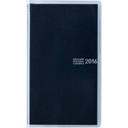 835 ニューダイアリーミニ7 [2016年4月始まり 見開き2週間タイプ 月曜始まり 手帳判小型 クリアカバータイプ 黒]