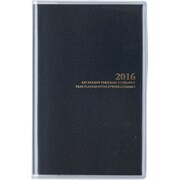 844 ビジネス手帳小型版2 [2016年4月始まり 見開き1週間レフトタイプ 月曜始まり 手帳判小型 クリアカバータイプ 黒]