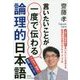 言いたいことが一度で伝わる論理的日本語 [単行本]