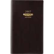 110 [ニューダイアリー アルファ7 茶 見開き1週間レフト式 手帳判 2017年1月始まり]