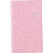 445 [ティーズファミリー手帳 スリム1 パステルピンク 見開き2分の1ヵ月横ケイタイプ 新書判 2017年1月始まり]