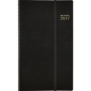 753 [リングダイアリー スリム （セパレート） 黒 見開き1週間セパレート式 A5変型判 2017年4月始まり]