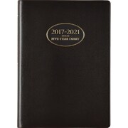 953 [5年卓上日誌 茶 1ページ2日5年対比 A5判 2017年4月始まり]