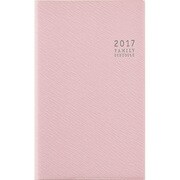 615 [ティーズファミリー手帳 スリム1 パステルピンク 見開き2分の1ヵ月横ケイタイプ 新書判 2017年4月始まり]