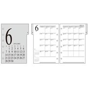 ミニ6 月間&週間ダイアリー カレンダー+1週間メモタイプ インデックス付 [2019年4月始まり]