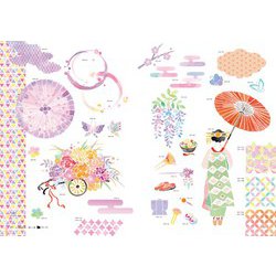 ヨドバシ Com 日本の伝統美とかわいい和柄素材集 文様 墨絵 筆文字 地紋 イラスト 単行本 通販 全品無料配達