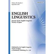 English Linguistics, Volume 38, Number 1<September 2021> [全集叢書]