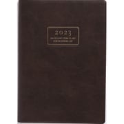 54 ビジネス卓上日誌 茶 A5判 ウィークリー [2023年1月始まり]