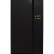 91 リングダイアリー スリム（レフト） 黒 A5変型判 ウィークリー [2023年1月始まり]
