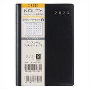 2023-7231 NOLTY メモリーポケット3（黒） 2023年1月始まり手帳 [2023年1月始まり手帳]