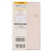 2023-2625 NOLTY マンスリー スリム-i 日曜（ペールピンク） 2023年1月始まり手帳 [2023年1月始まり手帳]