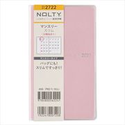 2023-2722 NOLTY マンスリー スリム 日曜（ピンク） 2023年1月始まり手帳 [2023年1月始まり手帳]