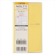 2023-2723 NOLTY マンスリー スリム 日曜（イエロー） 2023年1月始まり手帳 [2023年1月始まり手帳]