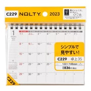 2023-C229 NOLTYカレンダー卓上35 ヨコ型 A6サイズ [2023年1月始まり]