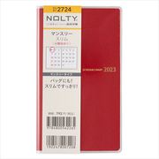 2023-2724 NOLTY マンスリー スリム 日曜（オレンジ） 2023年1月始まり手帳 [2023年1月始まり手帳]