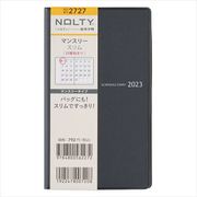 2023-2727 NOLTY マンスリー スリム 日曜（グレー） 2023年1月始まり手帳 [2023年1月始まり手帳]