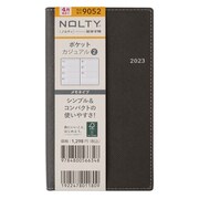 2023-9052 [能率 ノルティ 手帳 2023年4月始まり ウィークリー  NOLTY ポケットカジュアル2（ダークグレー） 9052]