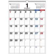 【K12】　2024年　書き込み式月曜始まりシンプルカレンダー　B3タテ－たっぷり書ける 月曜始まり(永岡書店の壁掛けカレンダー) [カレンダー]