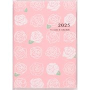 40 ポケット家計簿 ウィークリー A6判 ピンク（花柄） [2025年1月始まり]