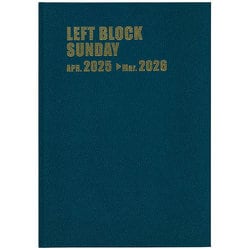 4263レフトブロック・サンデー・A4・12ヵ月ターコイズ [2025年4月始まり]