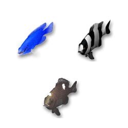 「AQUAZONE水中庭園」追加データ- スズメダイセット(淡水魚)