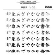 Mac対応OpenTypeフォント　筆書系パック3 [ダウンロードソフトウェア　Mac専用]