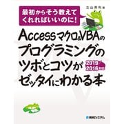 Accessマクロ＆VBAのプログラミングのツボとコツがゼッタイにわかる本 2019/2016対応（秀和システム） [電子書籍]