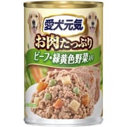 ユニ･チャーム 愛犬元気　愛犬元気 缶　味わいと健康プラス　ビーフ＆緑黄色野菜入り375g [24個入り]