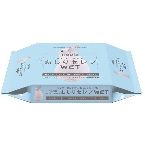 王子ネピア nepia ネピア おしりセレブ WET 詰替用 60枚 4個セット [ウェットティッシュ]