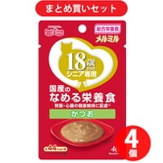 ペットライン キャネット キャネット メルミル 18歳から かつお 40g キャットフード ウェットフード パウチ 総合栄養食 4個セット