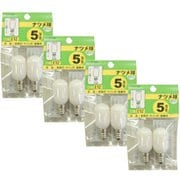ヤザワ Yazawa 1CT2P 白熱電球 ナツメ球 E12口金 5W形 2個入 4個セット