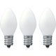 朝日電器 ELPA エルパ G-1107H(W) 白熱電球 ローソク球 E12口金 100V 7W形 23mm径 ホワイト 3個セット