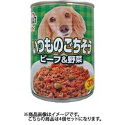ペットアイ いつものごちそう ビーフ＆野菜 375g ドッグフード 4個セット