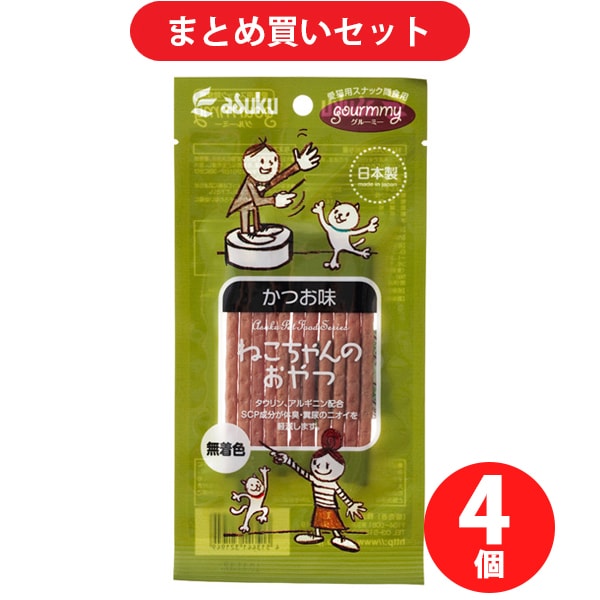 アスク ASK グルーミー ねこちゃんのおやつ かつお味 20g 猫用おやつ 4個セット