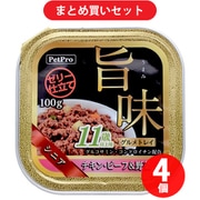 ペットプロ 旨味グルメ犬トレー 11歳以上用チキン＆野菜 100g ドッグフード ウェットタイプ 4個セット