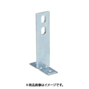 トラスコ中山 TRUSCO TPS-T65 (パイプ用支持金具 プレスT字脚 高さ65LX厚み3.2 2穴) 4個セット