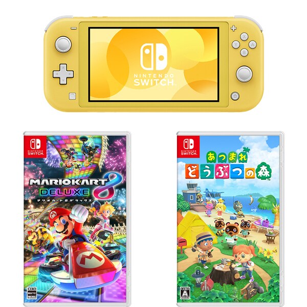 まとめ買いでポイントアップ Nintendo Switch Liteセット Nintendo Switch Lite イエロー マリオカート8 まとめ買いでポイントアップ Nintendo Switch Liteセット Nintendo Switch Lite イエロー マリオカート8