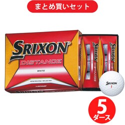 ヨドバシ Com 5ダースまとめ買い割引 ダンロップ Dunlop Srixon Distance スリクソン デイスタンス 2ピース ホワイト 17年モデル ゴルフボール 5ダース60球入り 通販 全品無料配達