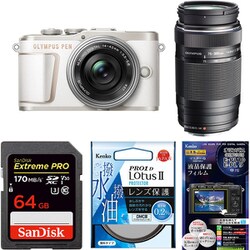 ヨドバシ Com まとめ買いでお買い得 揃えて安心ミラーレス一眼セット オリンパス Olympus Pen E Pl10 14 42mmez レンズキット Wht Ed 75 300mm F4 8 6 7 Ii 通販 全品無料配達