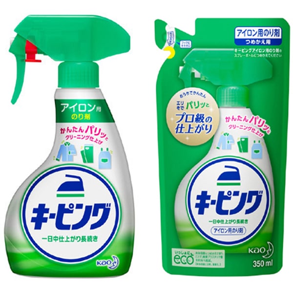 【らくらくカートイン】キーピング アイロン用のり剤「本体 400ml」＋「つめかえ用 350ml」
