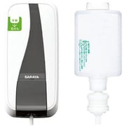 【らくらくカートイン】サラヤ SARAYA 「41877 プッシュ式ディスペンサー MD-450-GL」＋「41825 カートリッジボトル 450mL フォーム用」 [本体＋専用カートリッジボトルセット]