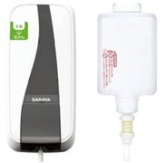 【らくらくカートイン】サラヤ SARAYA 「41877 プッシュ式ディスペンサー MD-450-GL」＋「41855 カートリッジボトル 450mL スプレー用」 [本体＋専用カートリッジボトルセット]