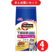 【まとめ買い割引】 ペットライン メディファス 室内猫 毛玉ケアプラス 11歳から チキン＆フィッシュ味 1.41kg（235g×6袋） [4個セット]