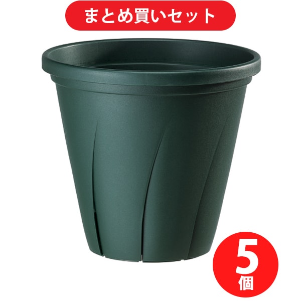 大和プラスチック 根はり鉢 5号 ダークグリーン 5個セット [鉢]
