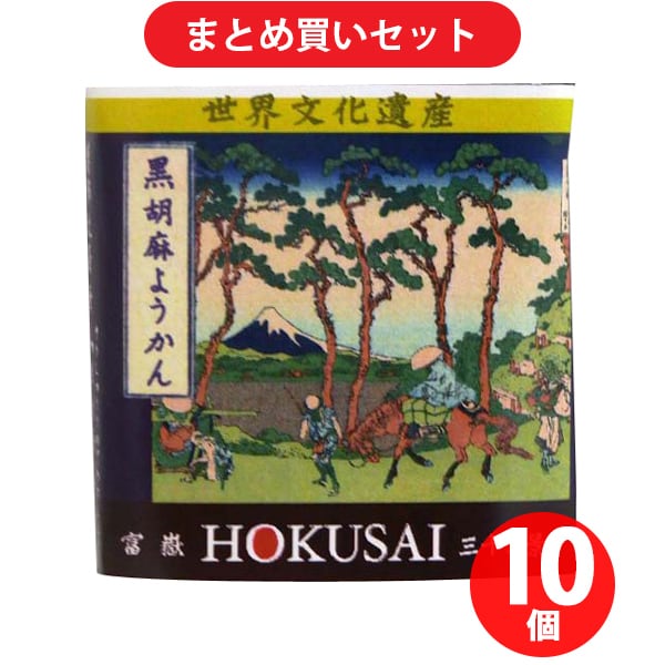 望月茶飴本舗 富士山ようかん黒胡麻ようかん 38g 10個セット